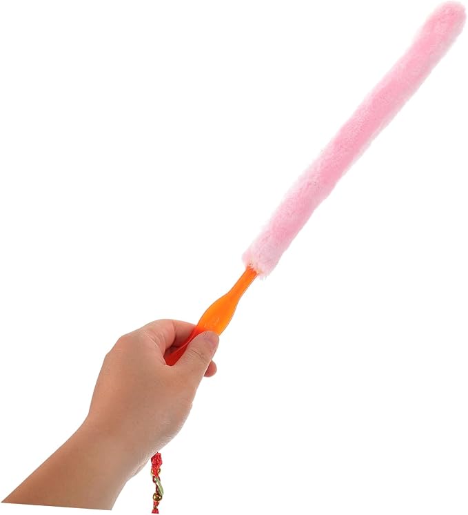 BESPORTBLE Zithers Cleaning Brush Soft Rabbit Hair Comfortable Handle Long Bristles for Dust Removal for Guqin Musical Instrument Care Pink