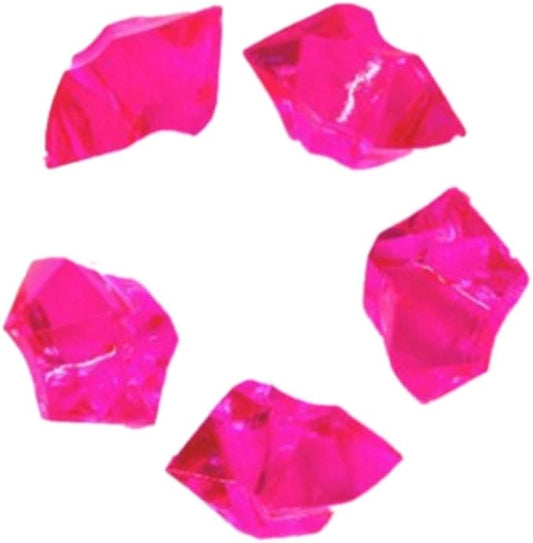 Ivie Colorful Crystal Stone Acrylic Glass Transparent Stone for Fish Tank,Aquarium,Terrariums,Vase,Plants,Garden Decoration (200grams) (red)