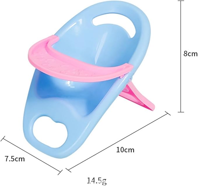 2PC Hamster Chair with Tray Super Cute Hamster Dining Plastic Chair Small Animal Cage Accessories Habitat Decor House Photo Props Small Animal Toys for Hamster Mice Rat Hedgehog Rodents (Blue)