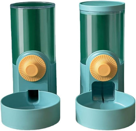 YLYGJGL Pet Feeder, 2 PCS Automatic Pet Feeder and Water Set, 40oz Hanging Gravity Feeding Bowls for Cats Dogs Puppy, Rabbit Hamsters Chinchilla Hedgehog Ferret