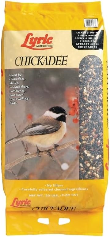 Lyric Chickadee Wild Bird Seed - Sunflower & Nut Premium Wild Bird Seed for Outside Feeders for Chickadees, Nuthatches & Titmice - 20 lb Bag