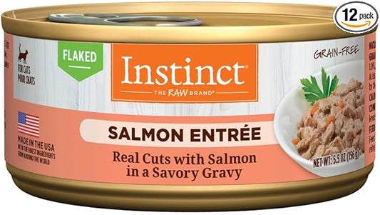 Instinct Flaked Entrée Wet Canned Cat Food - Salmon, 5.5 Ounce (Pack of 12)