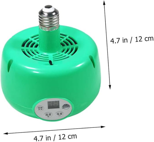 1pc Heating Lamp for Chickens Temperature Heater Fan with Heat Emitter Durable Breeding Light for Reptiles and Birds Flame-Retardant Design Led Warm Lighting