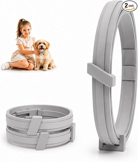 Flea Collar for Small Dogs, Flea and Tick Collar for Puppy, Small Dog Flea Collar Under 18 lbs, 8 Months Protection-2P