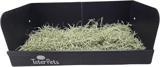 Hayzee Solid - Guinea Pig Litter Box - Hay Holder - Made of Corrugated Plastic - Waterproof - Comes with Chew Protector - Made for C&C Cages (Black, Medium (23" L x 11.5" W x 8.25" H))