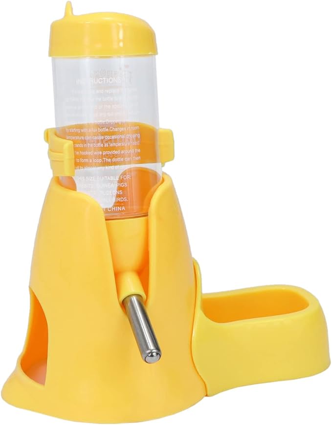 Litewoo 3 in 1 Hamster Water Bottle Small Animal Water Bottle with Food Container Base Hut Hanging Pet Automatic Feeding Drinking Dispenser for Dwarf Hamster Rats Mouse Gerbil Mice