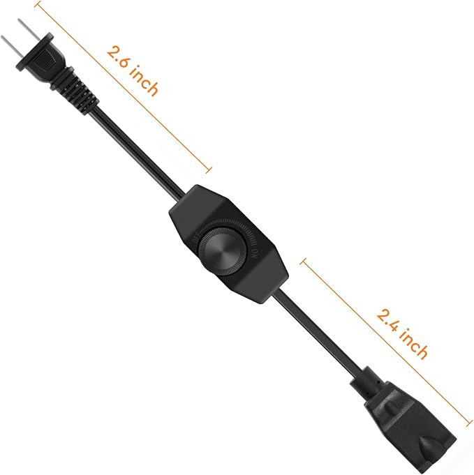 2Pcs Reptile Dimming Thermostat for Temperature Control, Dimmer Switches for Heating Pad & Heat Lamp, Reptile Knob Dimmer 200W MAX