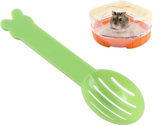 5 Pcs Hamster Sand Scoop Mini Hamster Litter Shovel Sifter Scooper Cage Cleaning Tool for Hedgehogs Hamster, Random Color