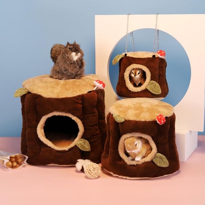 Parrot Hammock Happy Hut, Cozy Hanging Tent for Ferrets & Guinea Pigs(S)