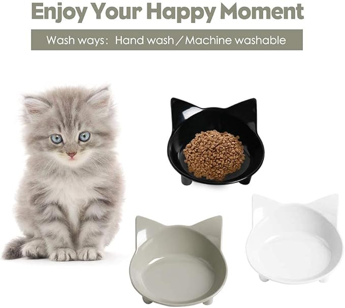 Dog Food Bowl & Cat Bowl – Non-Slip, Wide, Shallow Pet Dish for Whisker Fatigue Relief, Safe Food-Grade for Puppies & Rabbits