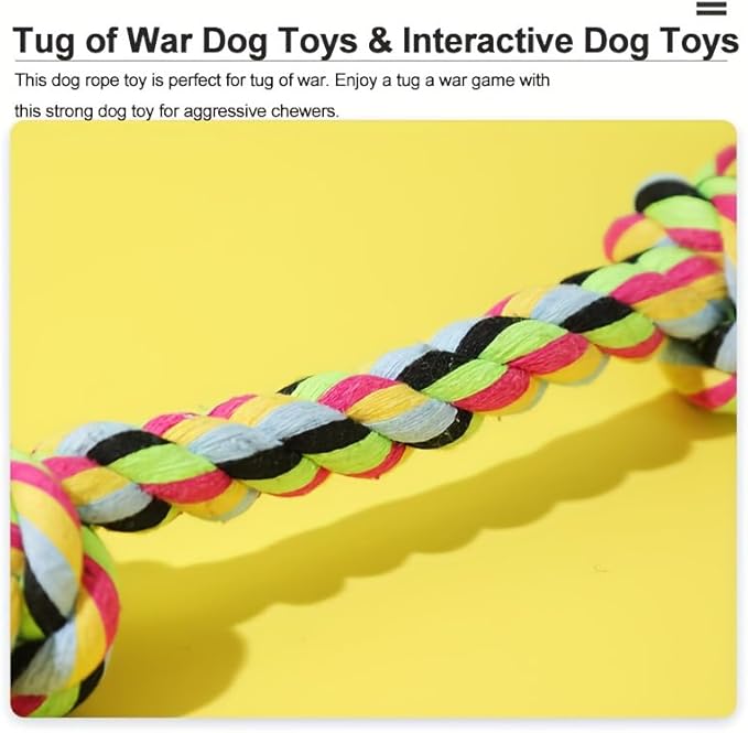 Puppy Rope Toys for Small Dogs - Puppy Teething Toys - Knots Dog Toy for Smart Newborn Pet and High Active Puppies - Doggy Mini Dental Pack of 2