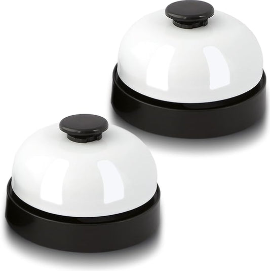 2 PCS Small Call Bell, 2.56 Inch Service Bell, Ring Bell for Service, Dinner Bell, Counter Bell, Desk Bell for Trivia Games, Bells for Dog Training