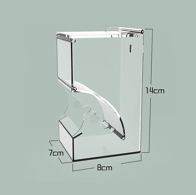 Automatic Hamster Feeder, Clear Acrylic Automatic Pet Feeder Pet Food Dispenser, Hamster Food Bowl Guinea Pig Food Dispenser for Small Animal Feeding & Watering Supplies (S)