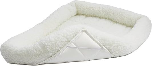 MidWest Homes for Pets QuietTime Giant Dog Bed - White Fleece Bolster, Ultra-Soft and Machine Washable, Fits 54-Inch Crates and Carriers, for XXL Breed Dogs