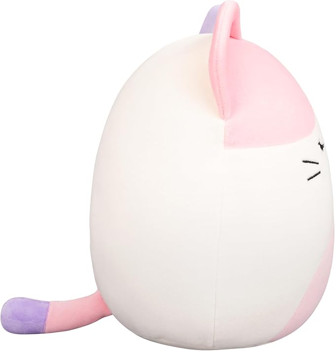 Squishmallows Original 8in Nell The Pink and Purple Calico Cat – Official Jazwares Plush (Little)