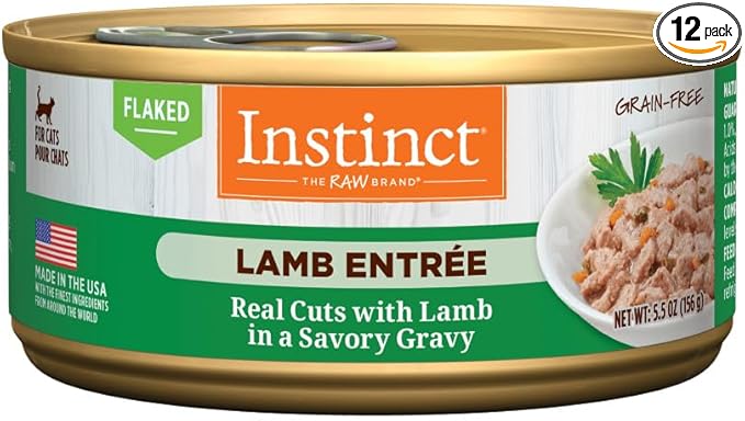 Instinct Flaked Entrée Wet Canned Cat Food - Lamb, 5.5 Ounce (Pack of 12)