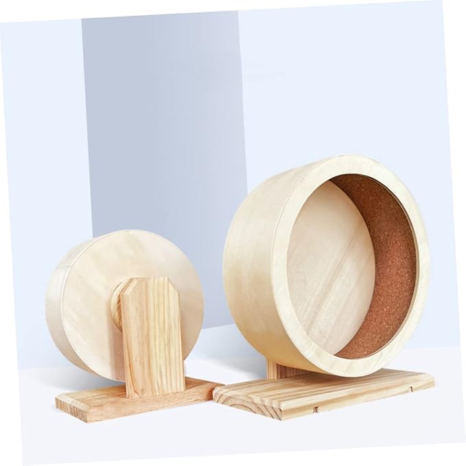 KESYOO Silent Wooden Exercise Wheel Toy for Hamster Hedgehog and Small Pets 12-inch Size for PET Play and Exercise Accessories