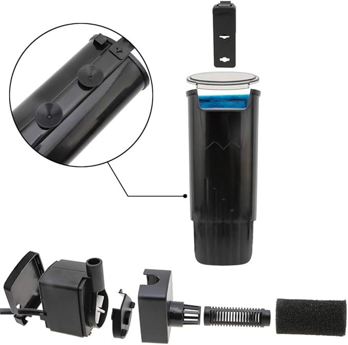 Senzeal Aquarium Turtle Filter Quiet Low Water Level Filter Pump 5W 400L/H Internal Fish Tank Filter for Fish Tank Turtle Tank
