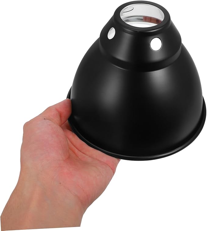 STOBAZA 2pcs Box Reptile Heat Lamp Shade Reflective Dome Lamp Fixture for Lizards Snakes Turtles