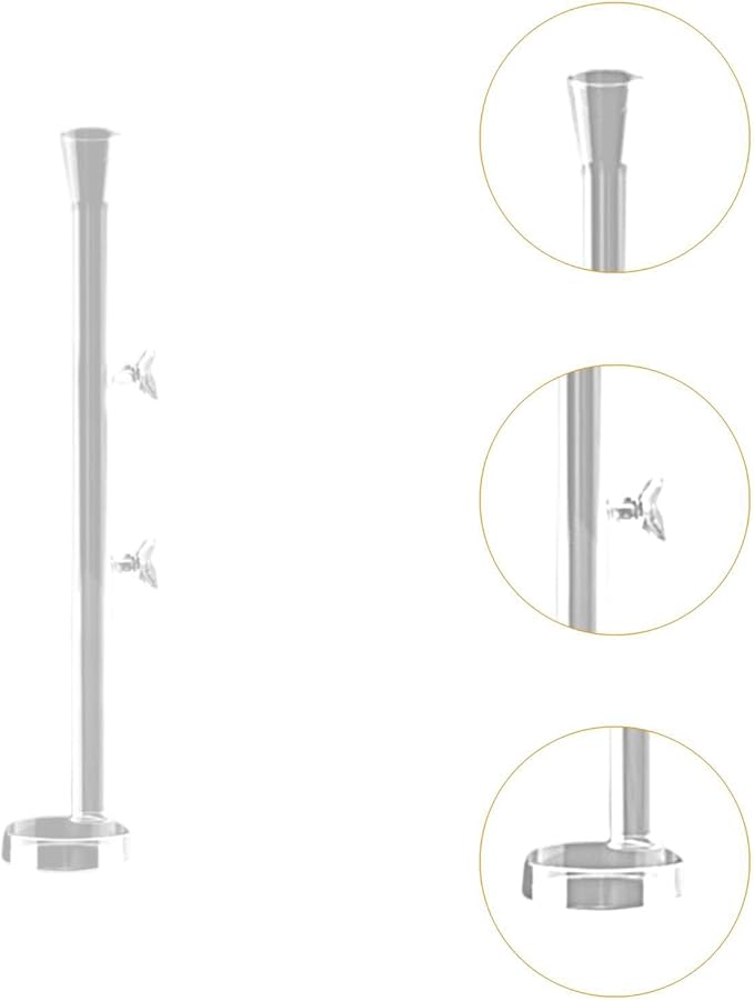 Aquarium Feeder Tube Glass Food Feeding Tube with Round Feeding Tray Fish Tank Shrimp Crab Feeding Accessories Prevents Waste Suitable for Household A, 35cm