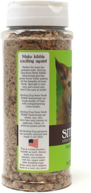 Herbsmith Bone Broth Kibble Seasoning - Freeze Dried Meat + Bone Broth Powder for Dogs - Beef - 3.35 oz