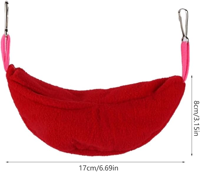 Small Animal Hanging Hammock Soft Bed Hammock Toy for Parrot Hamster Hideout Cage Swinging House Cute Fruit Shape