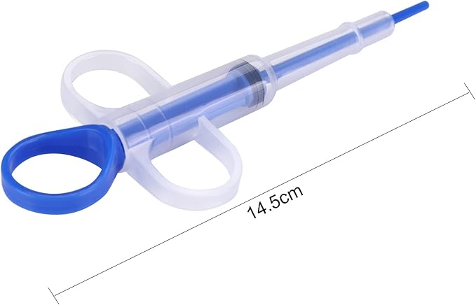 Ibluelover 2 Pcs Cat Dog Pill Shooter Pet Pill Water Feeder 2 Silicone Tips Syringes Puppy Tablet Feeding Dispenser Animals Feeding Tool Accessories for Cats Dogs Hamsters