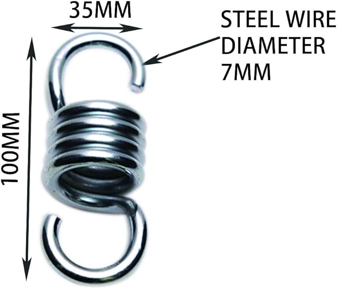 Heavy Duty Spring Hammock Chair Spring Porch Swing Springs Hook Suspension Swing Extension Spring for Hammock,Boxing Bag,Hanging Chair,Gym,Patio Swing Hange