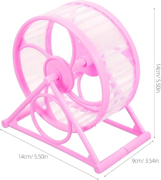 POPETPOP Silent Hamster Wheel 12-inch Adjustable Exercise Wheel for Hamsters Gerbils and Guinea Pigs Sturdy Plastic Non-Slip Base for Indoor PET Cages