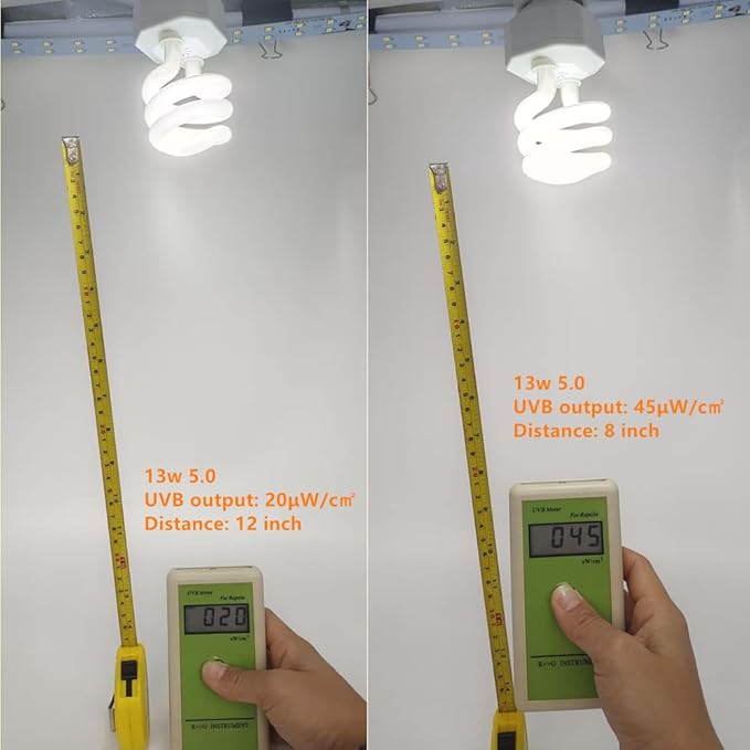 Leoterra 13W UVB 5.0 Light Perfect for Chameleons and Tree Frogs - Tropical UVA UVB Lamp E26 Compact Fluorescent Terrarium Bulb