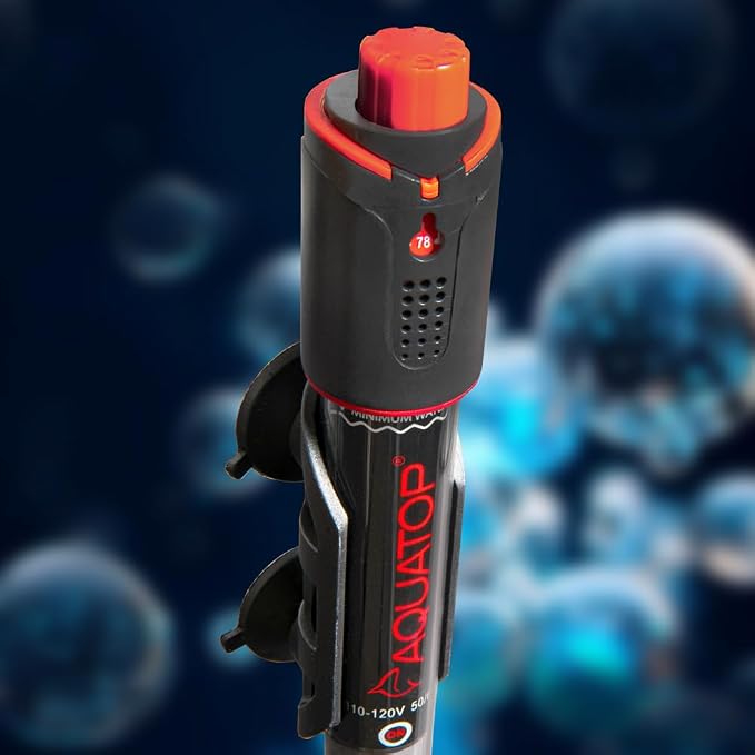 Aquatop 200W GH PRO Submersible Quartz Aquarium Heater – Adjustable Temperature Control, Durable Quartz Glass, Ideal for Freshwater & Marine Fish Tanks Up to 55 Gallons, GHPRO-200W
