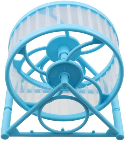 Hamster Wheel Sports Running Ball, Plastic Hamster Exercise Round Wheel, Small Animals Jogging Silent Spinner, Pet Rotatory Toy Accessories (Blue)