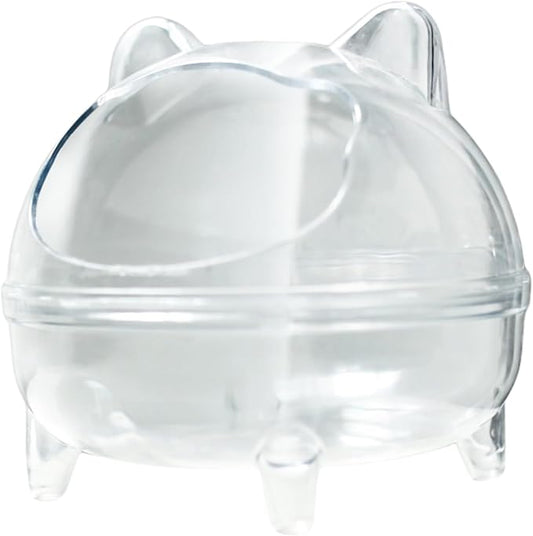 Clear Hamster Sand Bath Container Wear Resistant Spacious Pet Hamster Provide Comfortable to Gerbils and Hamster