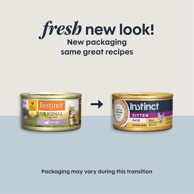 Instinct Kitten Pate Entrees, Wet Food, Real Chicken, 3 oz Cans (24 Count)