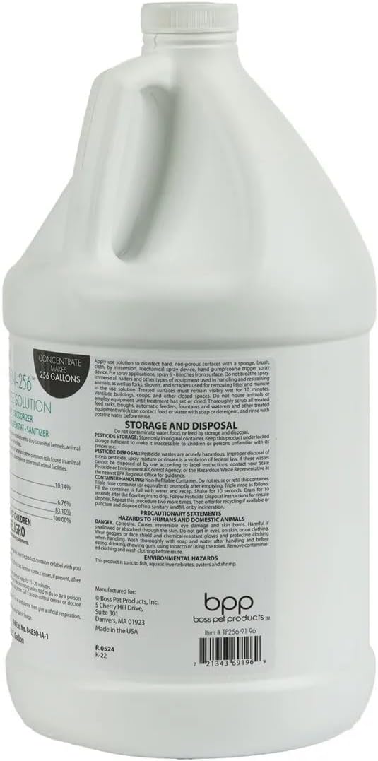PUREPET 256 Kennel Cage and Surface Disinfectant The Original High Concentrate Vet Approved Cleanser (Wintergreen)