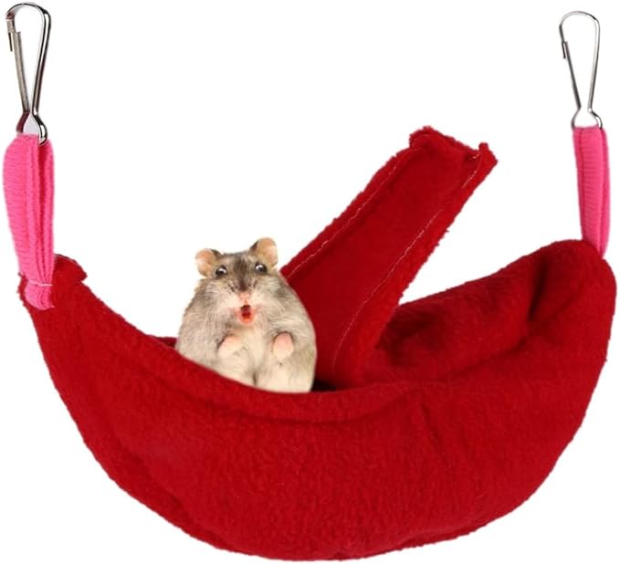 Small Animal Hanging Hammock Soft Bed Hammock Toy for Parrot Hamster Hideout Cage Swinging House Cute Fruit Shape