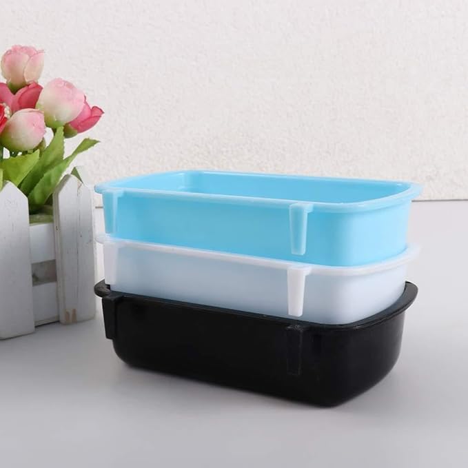 Feeder Bowl 4PCS Hamster Bowls Small Pet Food Feeder Food Tray Creative Plastic Hanging Water Drinking Device Bird Pigeon Feeding Cup Pet Products