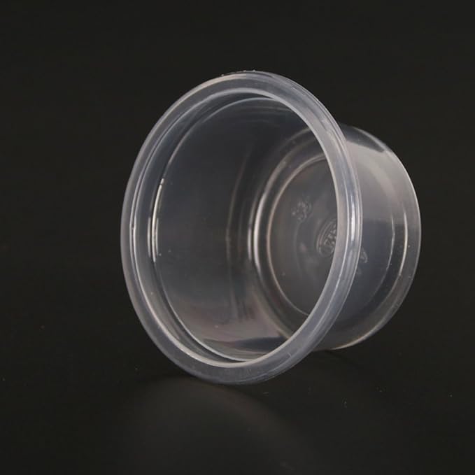 SLSON 100 Pack Gecko Food and Water Cups Gecko Ledge Cups Reptile Worm Bowl Mealworm Feed Feeder for Lizard Leopard Gecko Crested Gecko and Other Small Pets, 1 Oz