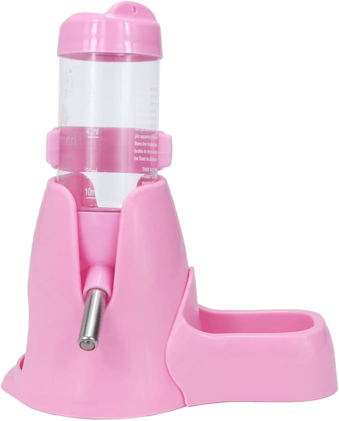 Litewoo 3 in 1 Hamster Water Bottle Small Animal Water Bottle with Food Container Base Hut Hanging Pet Automatic Feeding Drinking Dispenser for Dwarf Hamster Rats Mouse Gerbil Mice