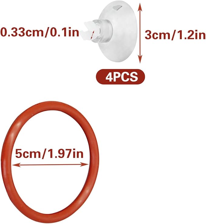 SnowTing 4 Pcs Upgraded Betta Fish Exercise Ring for Aquarium, Soft Silicone Training Loop with Suction Cup, Betta Fish Feeder Ring and Enrichment Toy, ID 2''/50 mm (Red, Green, White, Black)