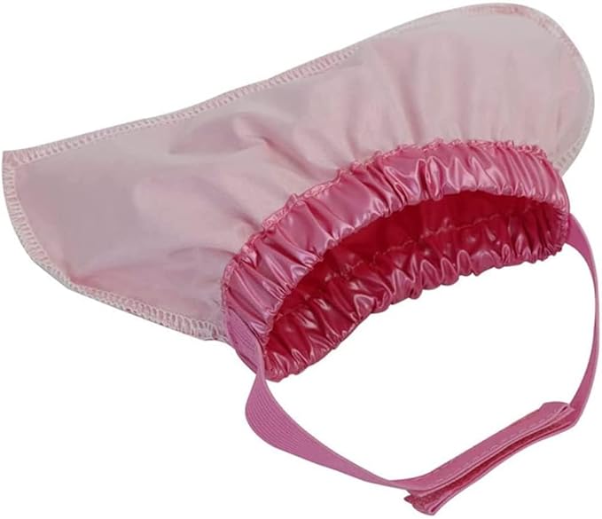 Pet Shower Cap Waterproof Reusable Bath Ear Covers with Adjustable Strap Cat Dog Bathing Hat for Ears Protection Elastic Headgear for Cat Dog Kitten Puppy (Pink,M (12.6''-18.1''))