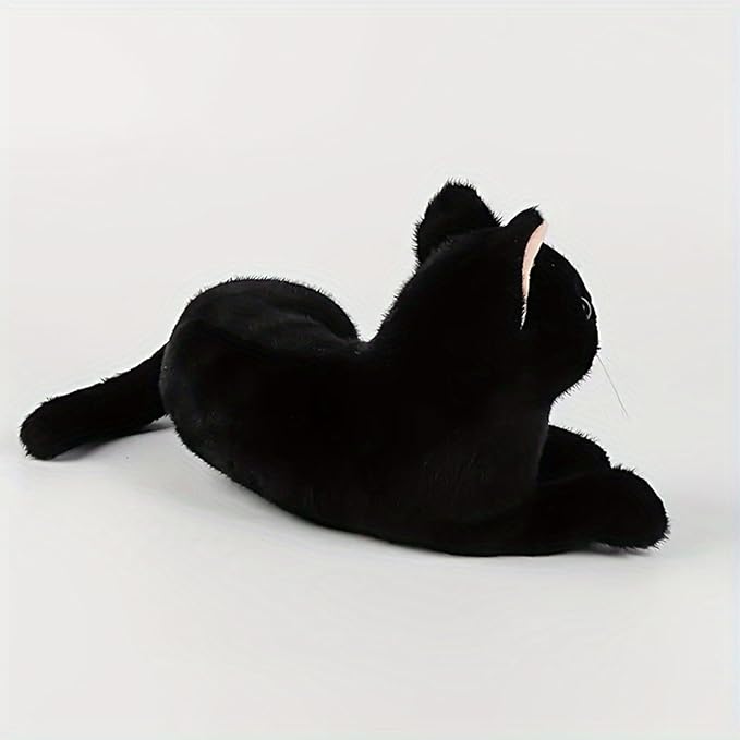 White Cat Plush Soft Plush Cat Toy, 12 inch Realistic Black Cat Stuffed Animal Gifts for Boys and Girls (White)
