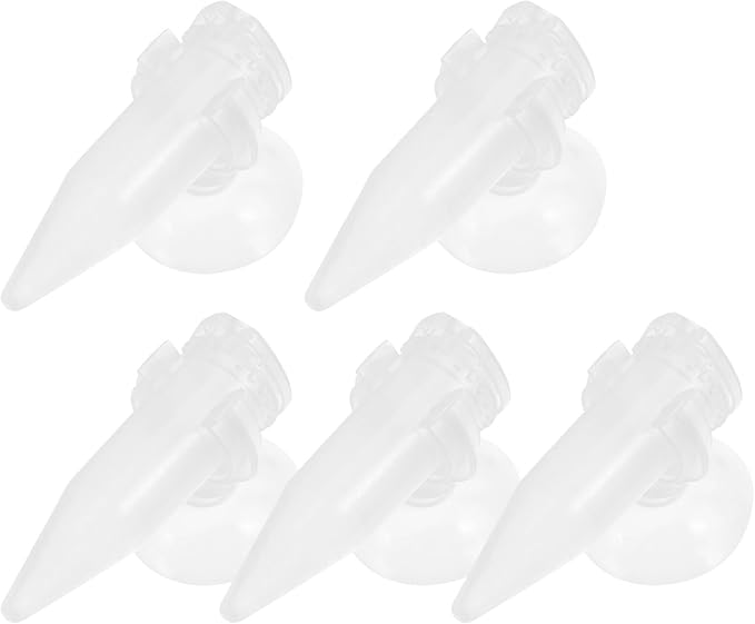 5pcs Plastic Shrimp Feeder Tube with Suction Cup Mini Aquarium Feeder for Fish Tank Automatic Feeding Small Shrimp Hatchery Accessories
