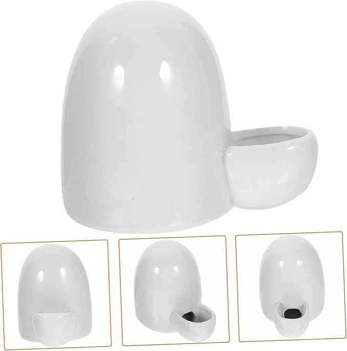 Milisten Ceramic Water Dispenser for Small Pets 3.54X4.33X2.95 Inch Self-Dispensing Pet Water Bowl Automatic Feeder for Hamsters Rabbits Ferrets
