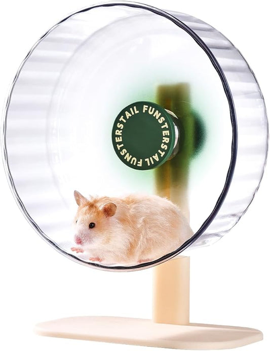 Super Silent Hamster Wheel 8.7 Inch, Magnetic Large Rat Wheel for Chinchilla, Gerbil, Guinea Pig, Cat, Mouse, Sugar Glider and Dwarf, Syrian Hamster Accessories (Avocado Green)