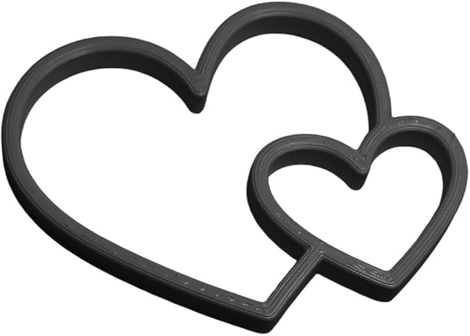 Fish Feeding Portals for Betta & Aquariums | Floating Food Rings & Breathing Windows (Multiple Shapes & Colors) (Heart - Black)