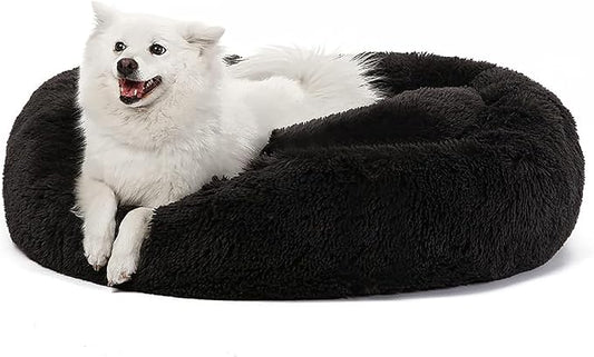 JOLLYVOGUE Dog Bed, Calming Anti-Anxiety Large Dog Bed, Fluffy Donut Cushion for Medium and Large Pets (27"/30"/36")