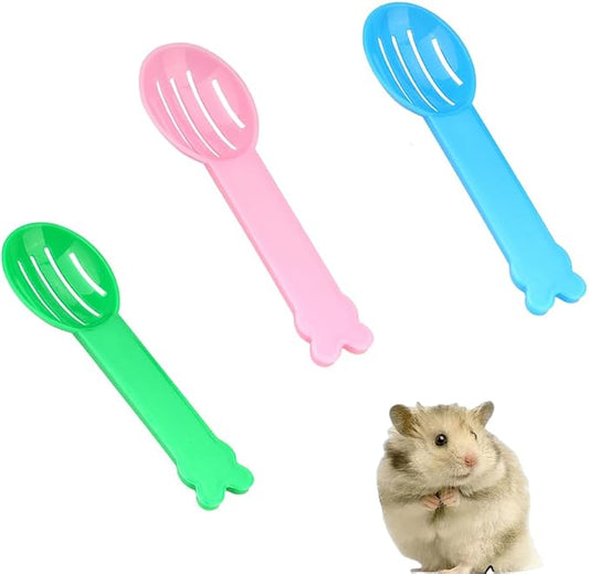 3PCS Hamster Poop Scoop Sand Bath Scoop Hamster Sand Shovel Litter Scooper for Hedgehogs Guinea Pigs Chinchillas Sandbox Scooper