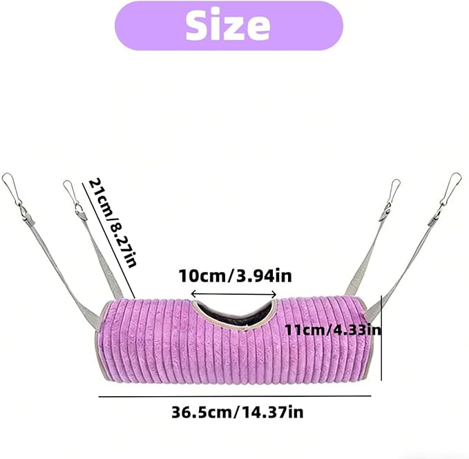 3 Pack Ferret Tunnel Hanging Warm Swinging Hammock Bed Hideout Sugar Glider Tube for Ferret Guinea Pig Rat Squirrel (3Pcs)