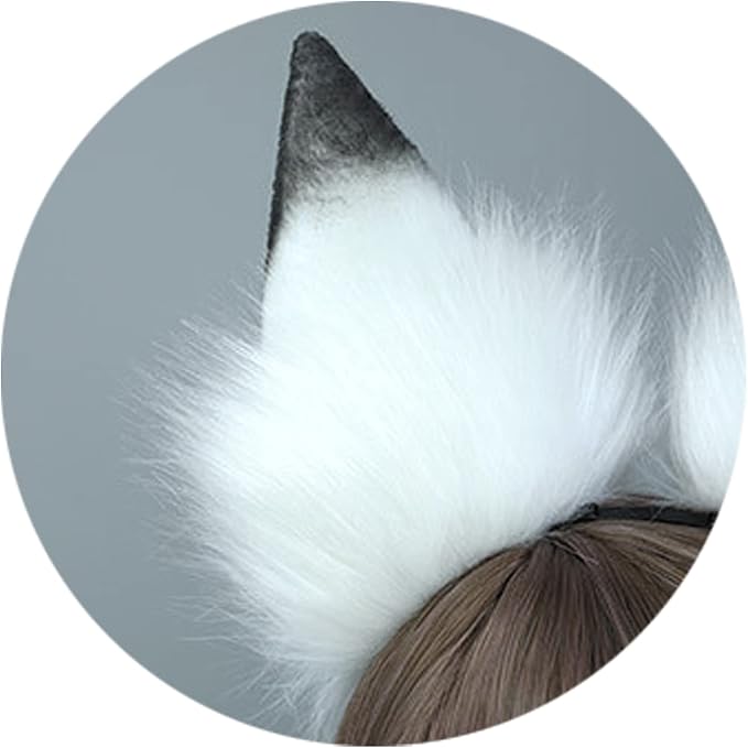 Faylay Women Dog Ear Headband Furry Animal Ear Hair Accessories